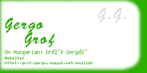 gergo grof business card