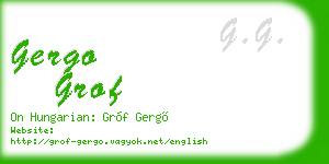 gergo grof business card